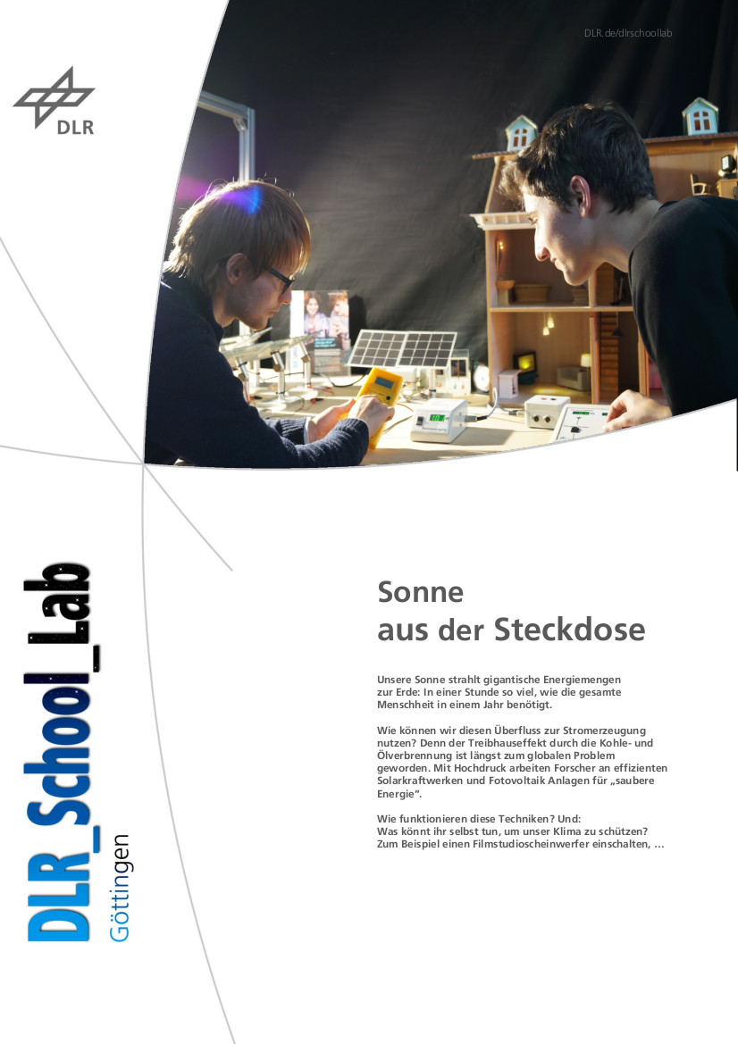 Titelbild Experiment Sonne aus der Steckdose