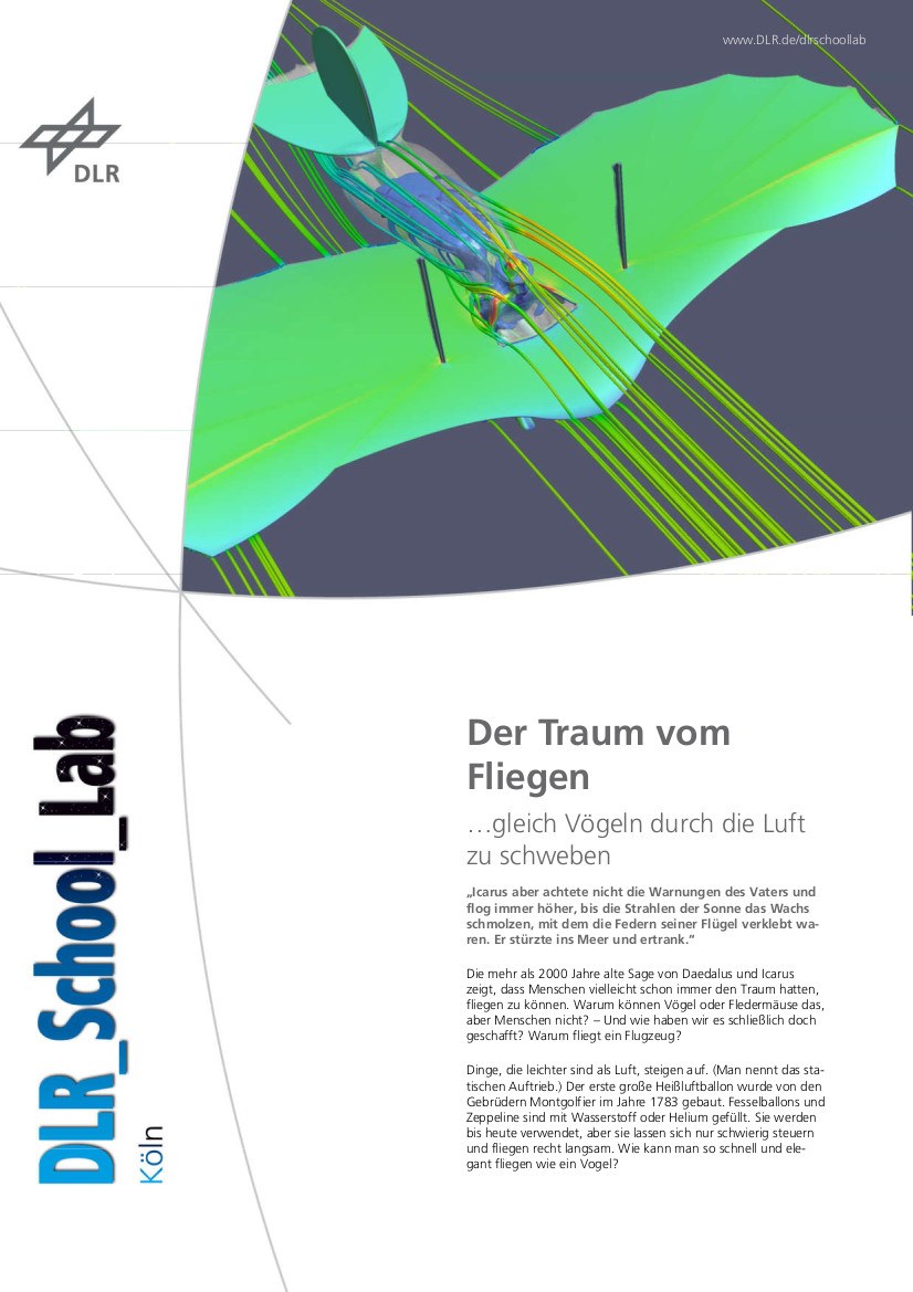 Titelbild Experimentbeschreibung Der Traum vom Fliegen