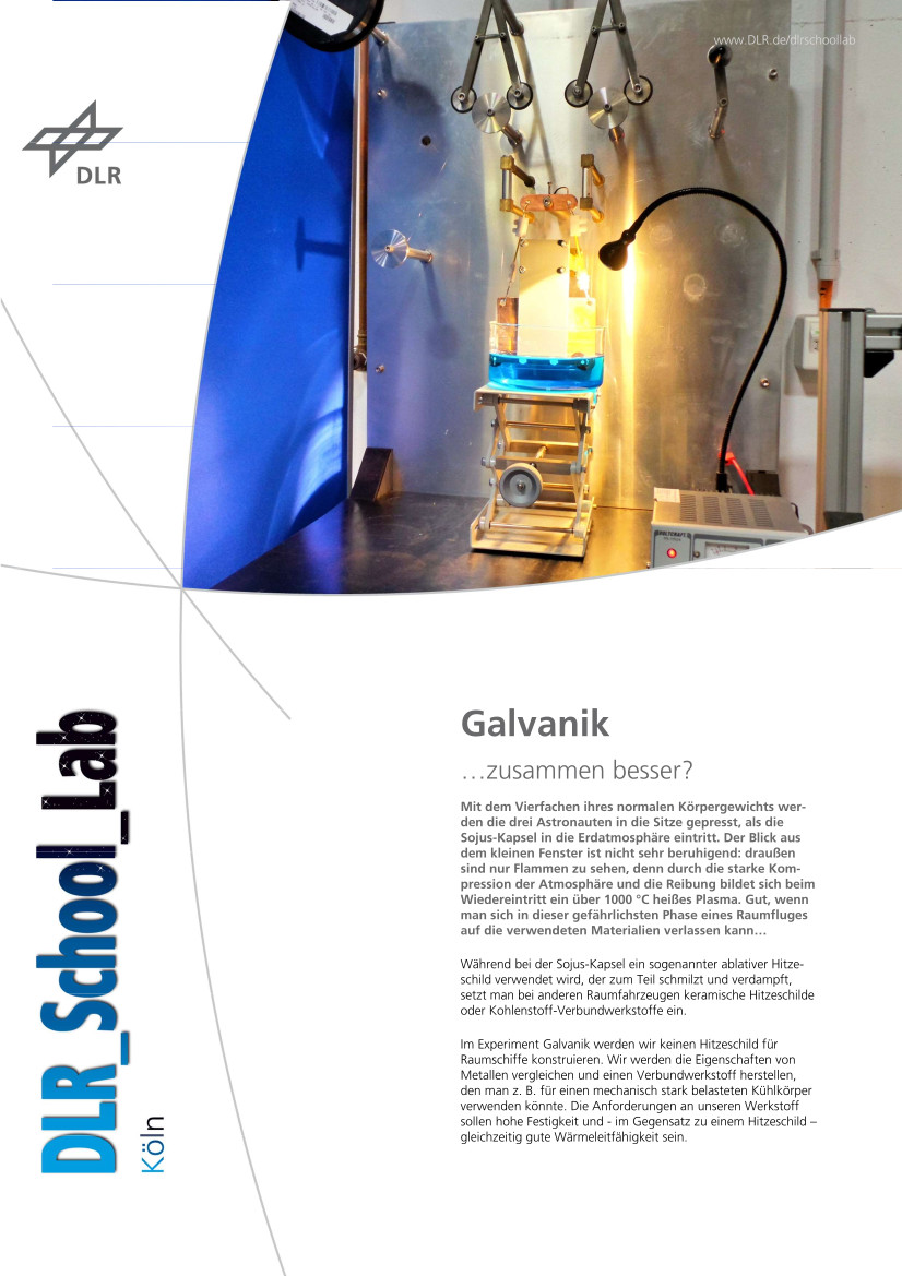 Titelbild Experimentbeschreibung Galvanik