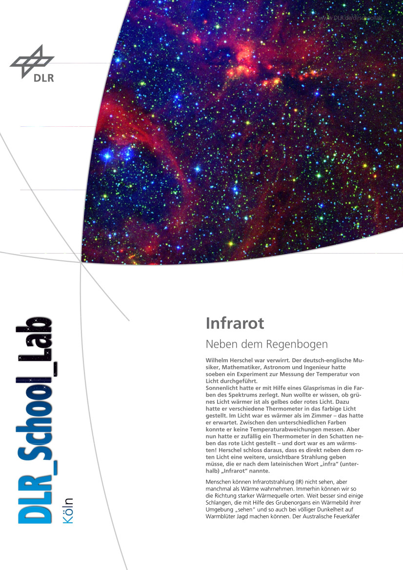 Titelbild Experimentbeschreibung Infrarot