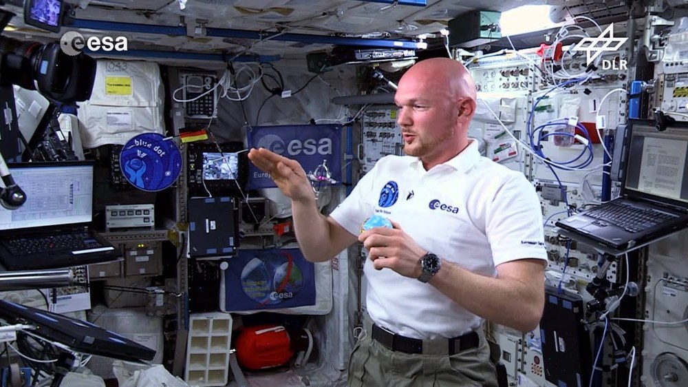 Ein Kreisel auf der ISS