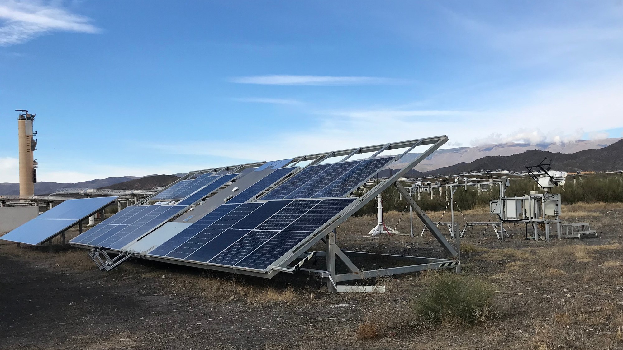Übersicht der Photovoltaik (PV)-Outdoor-Testanlage auf der Plataforma Solar de Almería