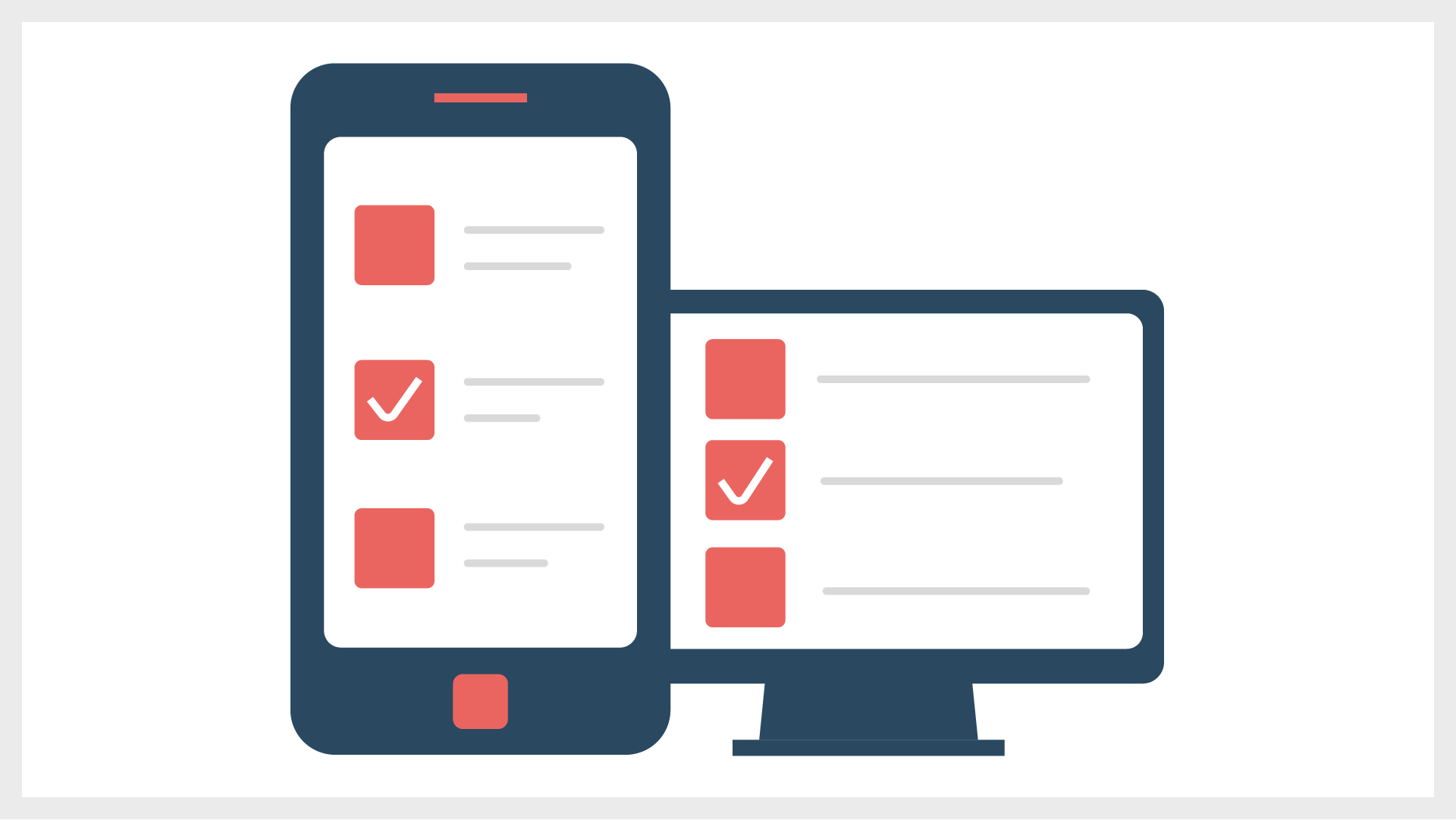 Zu sehen ist eine grafische Darstellung eines Smartphones auf welchem eine digitale Befragung angedeutet ist.