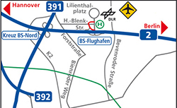 Anfahrt zum Standort Braunschweig