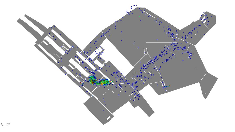 Fußgängersimulation am Alexanderplatz