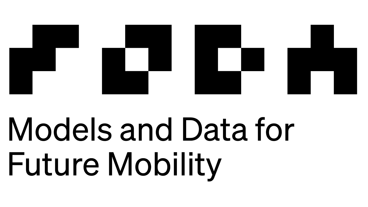 In Pixel schrift MoDa und darunter Models and Data for Future Mobility.