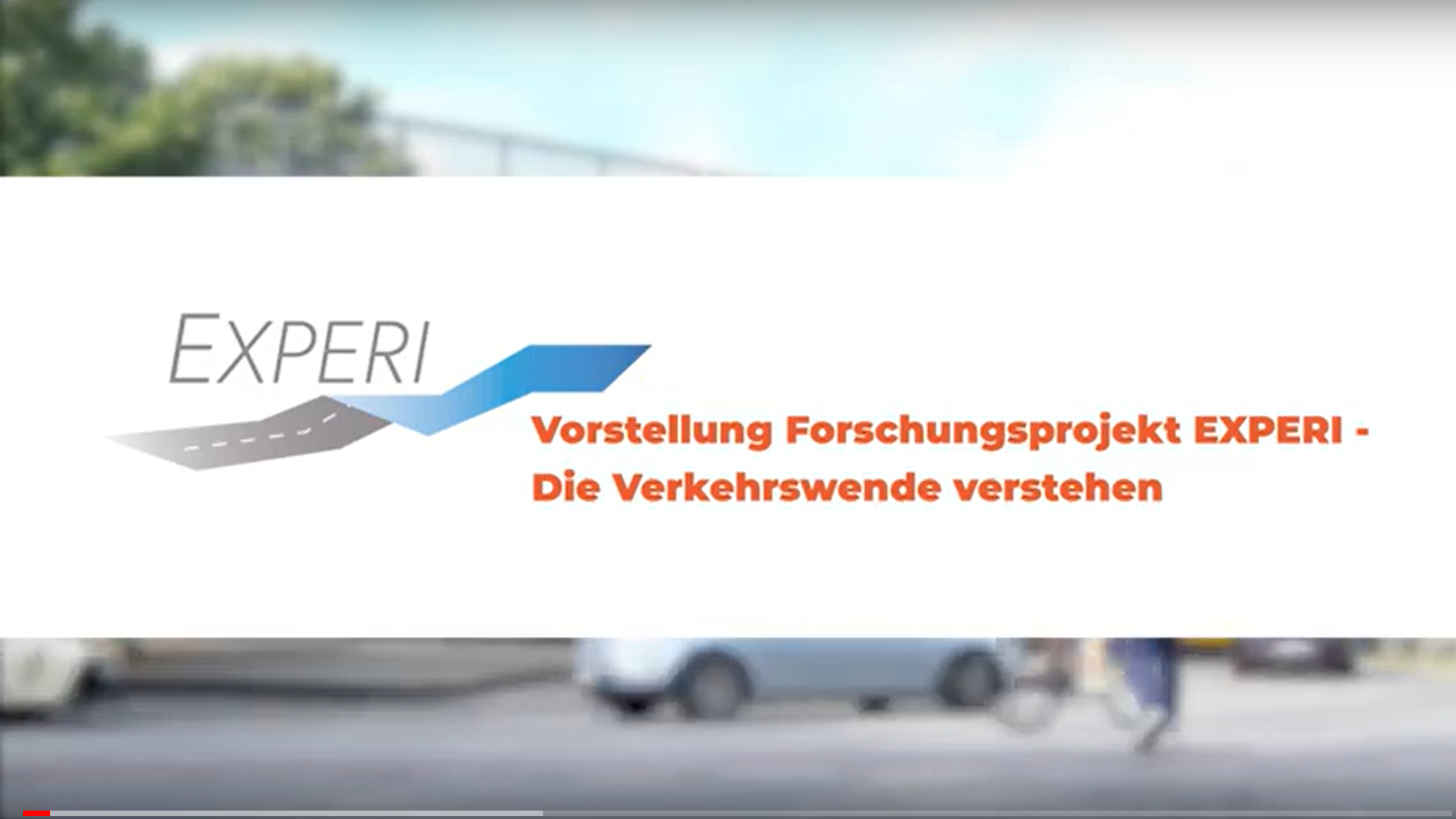 Screenshot aus dem Video "Vorstellung Forschungsprojekt EXPERI – Die Verkehrswende verstehen"