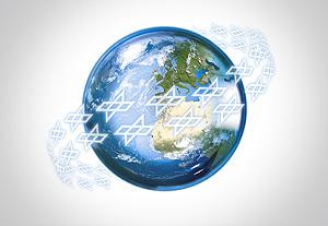 Erdkugel mit DLR-Logo