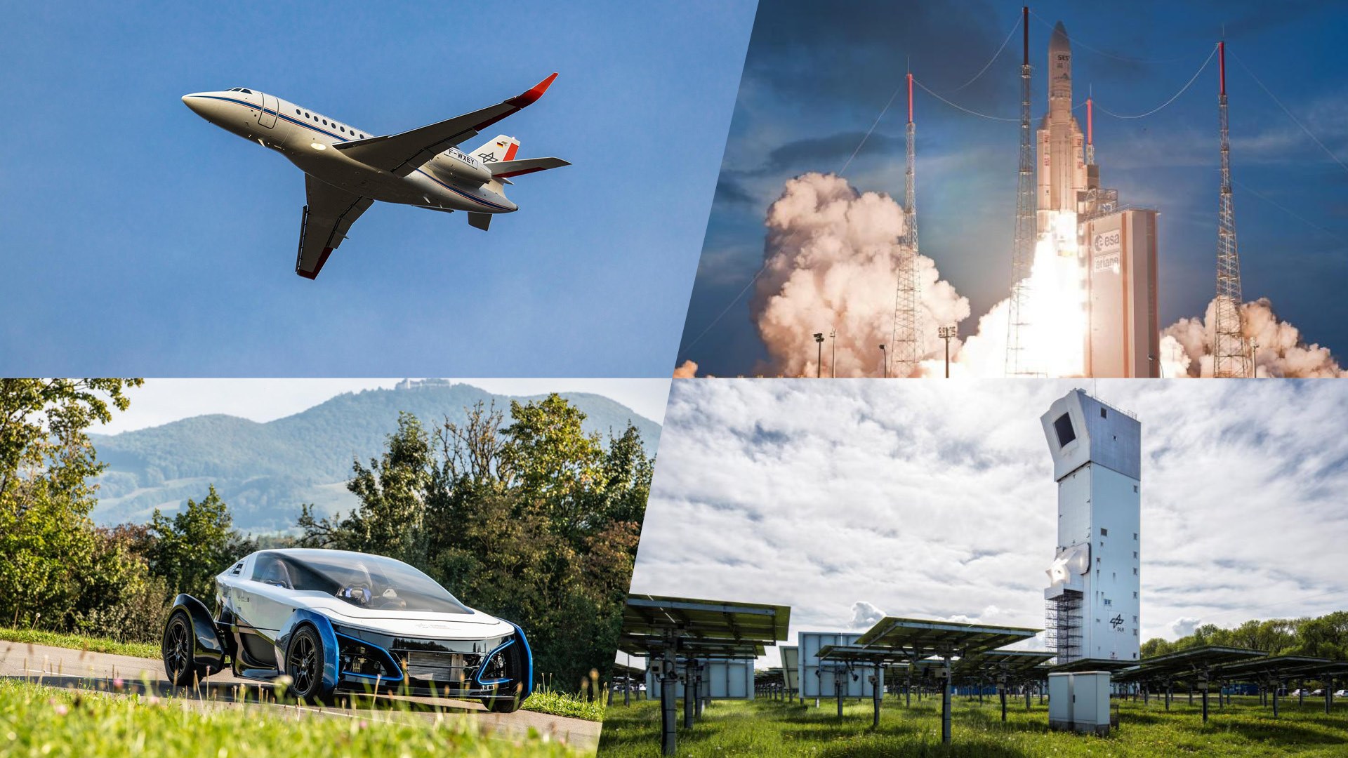 Collage: Die DLR-Forschungsbereiche