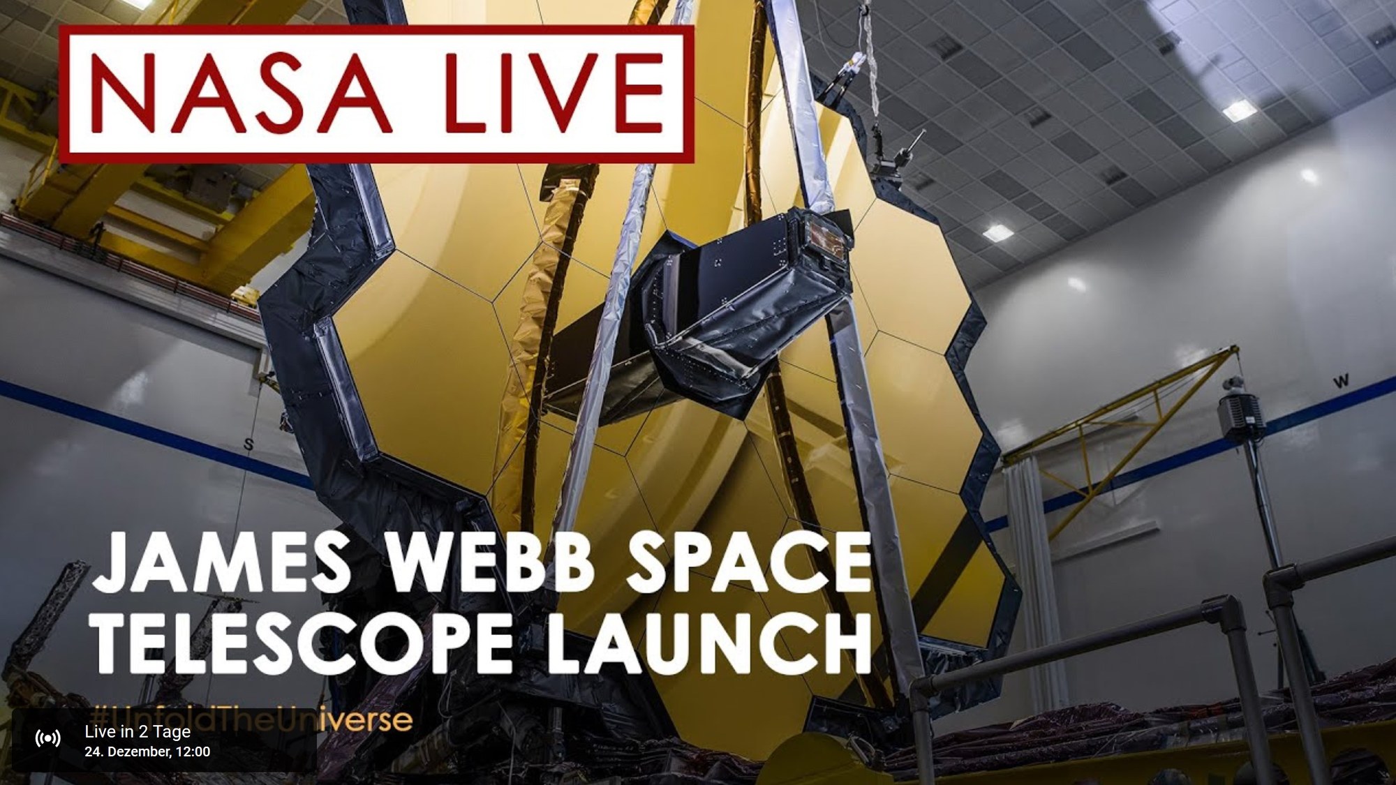 Vorschaubild: James Webb Space Telescope - NASA Livestream Launch