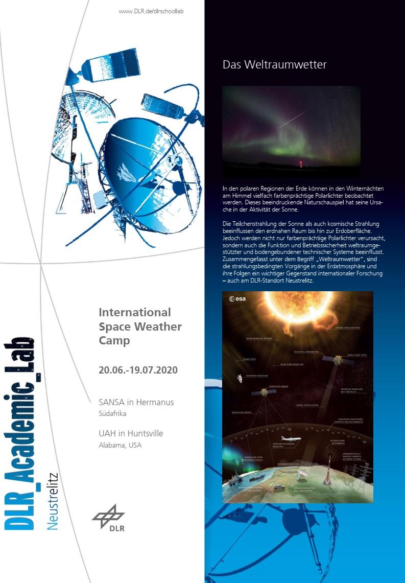 DLR-Flyer-Weltraumwetter Summer Camp 2020 Vorschaubild