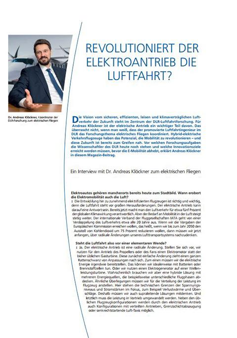 Dr. Andreas Klöckner im Interview (DLR-Magazin 160)