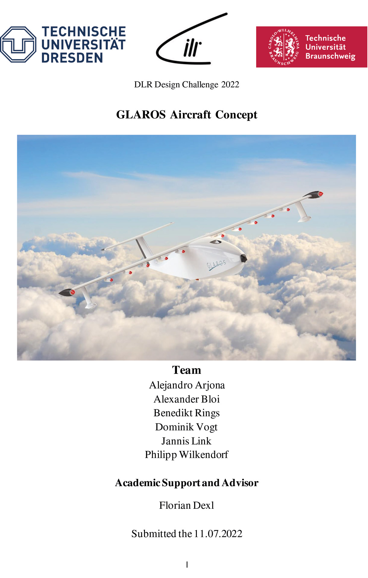 Vorschaubild: DLR Design Challenge 2022 - Bericht – TU Dresden und TU Braunschweig GLAROS