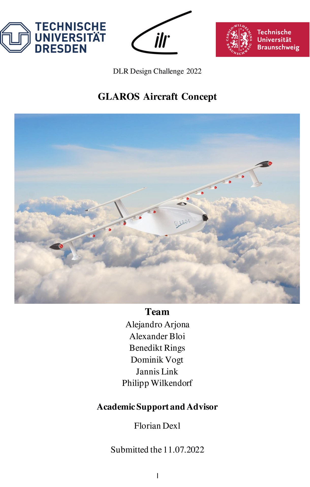 Vorschaubild: DLR Design Challenge 2022 - Bericht – TU Dresden und TU Braunschweig GLAROS