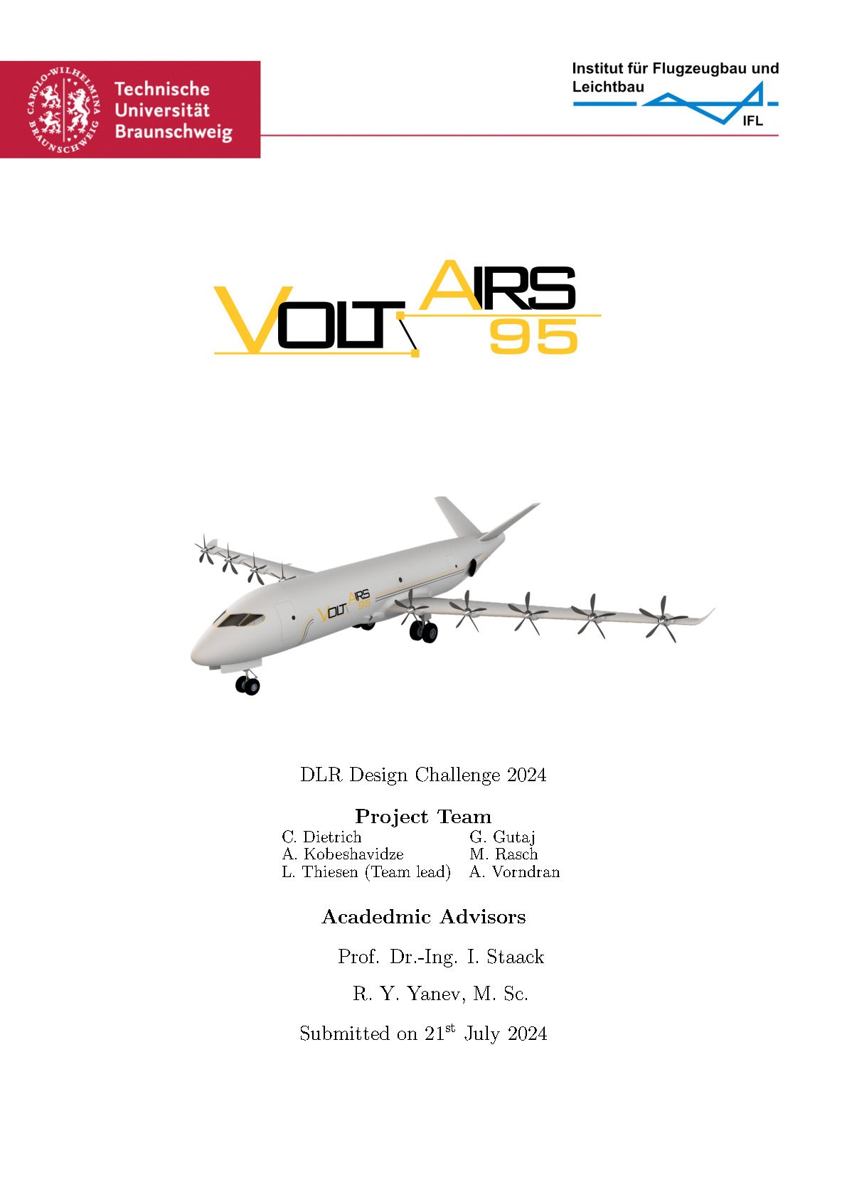 Vorschaubild: DLR Design Challenge 2024 - Bericht – TU Braunschweig VoltAirs-95