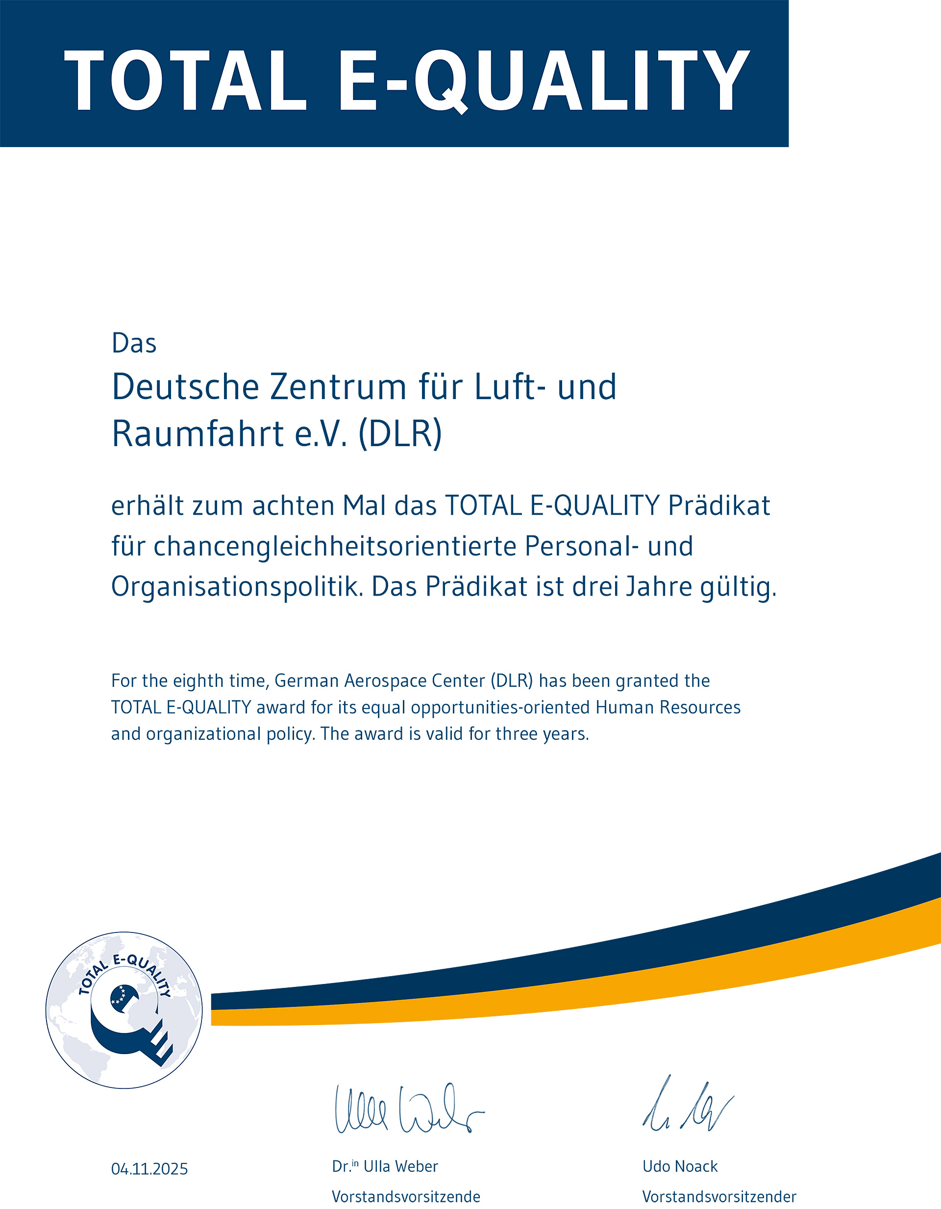 Vorschaubild: Total Equality Prädikat 2025