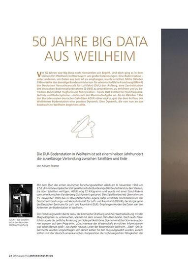 Vorschaubild: DLR_magazin 156 - 50 Jahre Big Data aus Weilheim