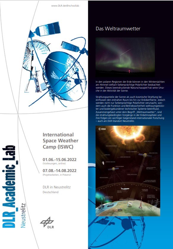 DLR-Flyer-International Space Weather Camp 2022 Vorschaubild