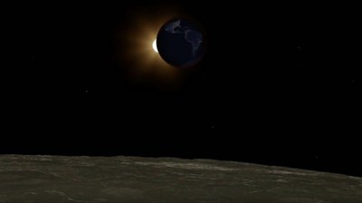 Stefan Meyer - Standbild - Video: MONDFINSTERNIS VOM MOND AUS GESEHEN-LUNAR ECLIPSE MOONVIEW