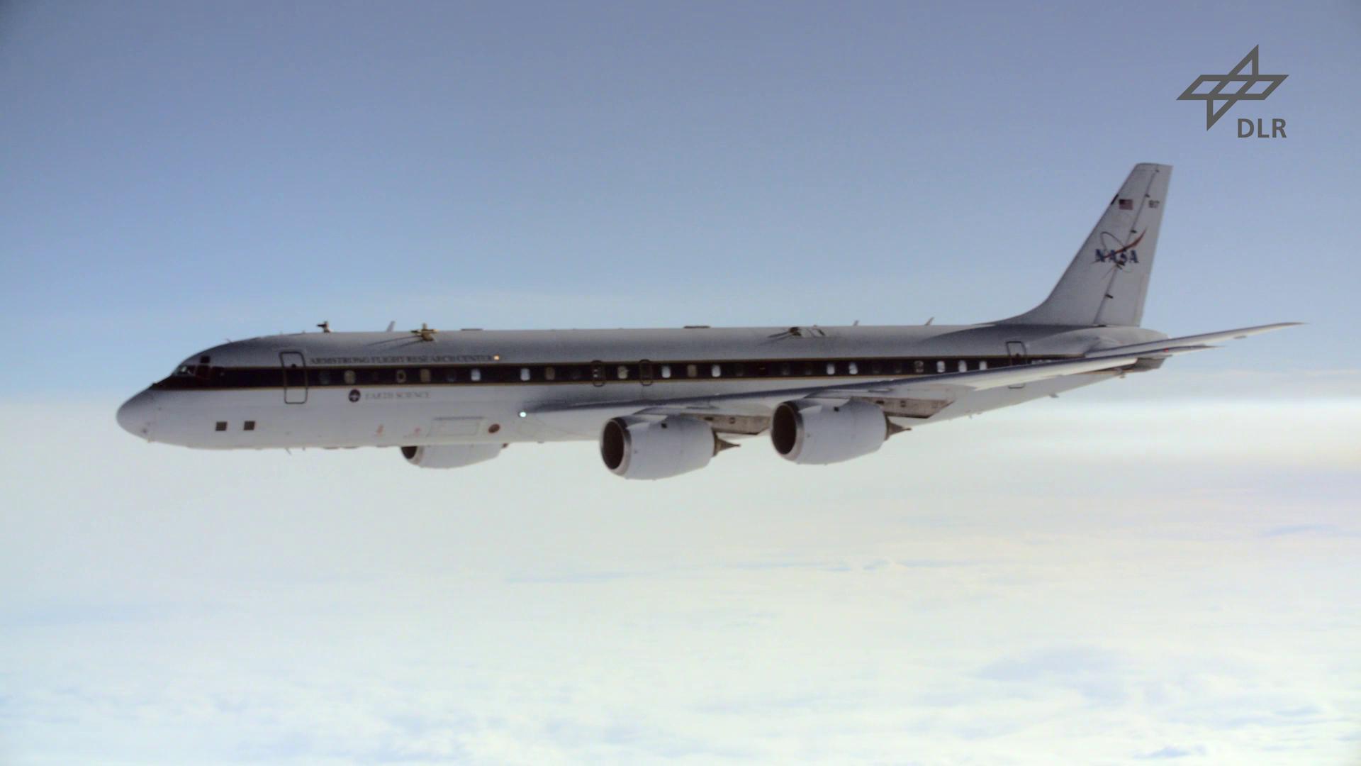Standbild - Video: NASA und DLR: Gemeinsame Flugversuche zu Emissionen alternativer Kraftstoffe