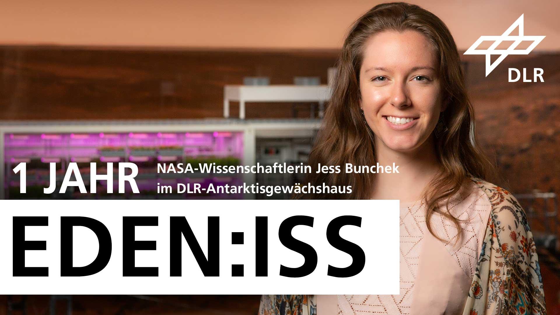 Standbild: NASA-Gastwissenschaftlerin forscht im DLR-Antarktisgewächshaus EDEN-ISS