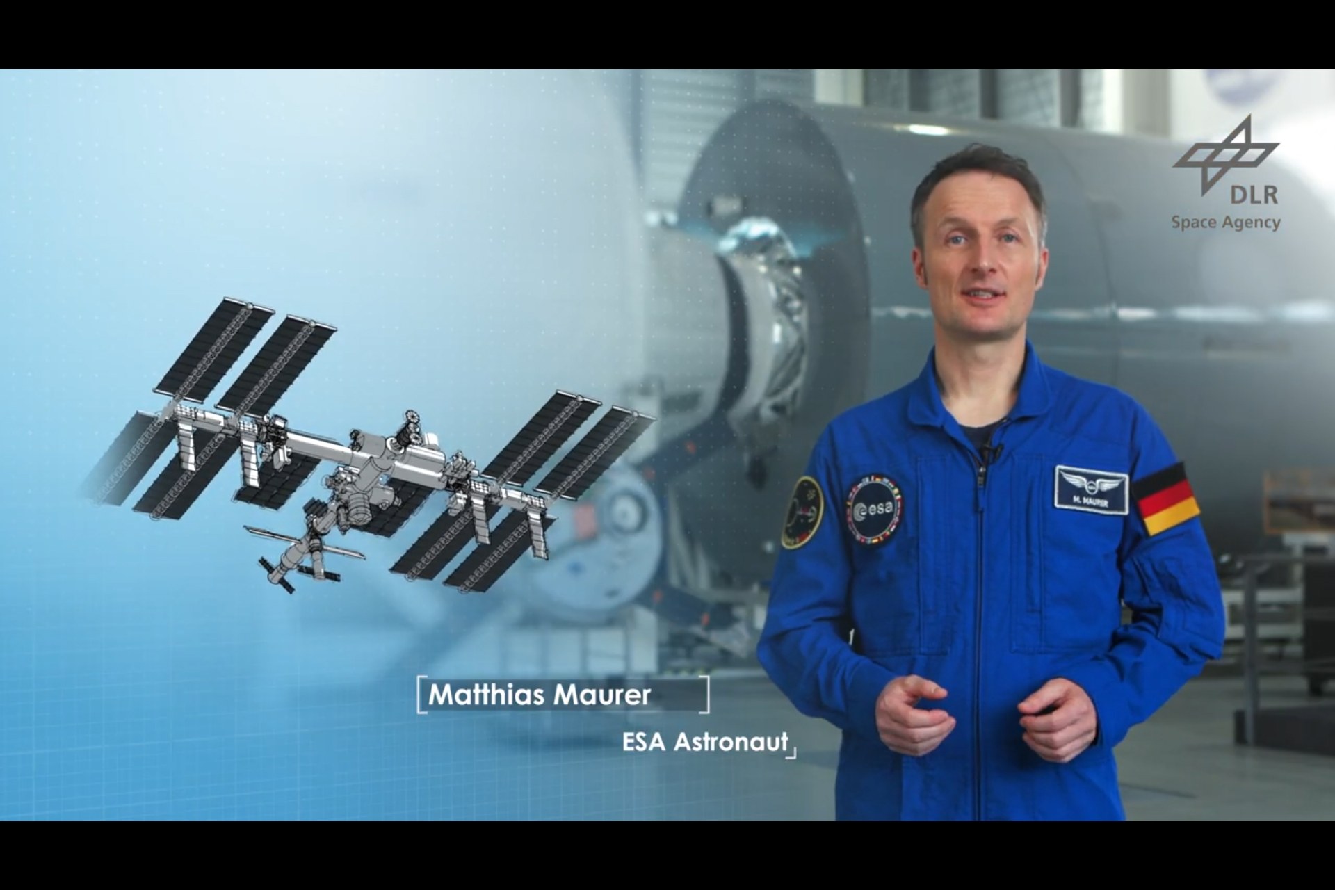 Standbild: YouTube – ESA-Astronaut Matthias Maurer beantwortet Fragen zur ISS