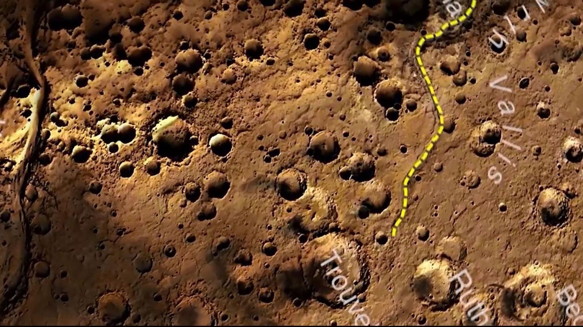 Der echte Weg des Marisaners": Video aus Bildern der Raumsonde Mars Express (2D)