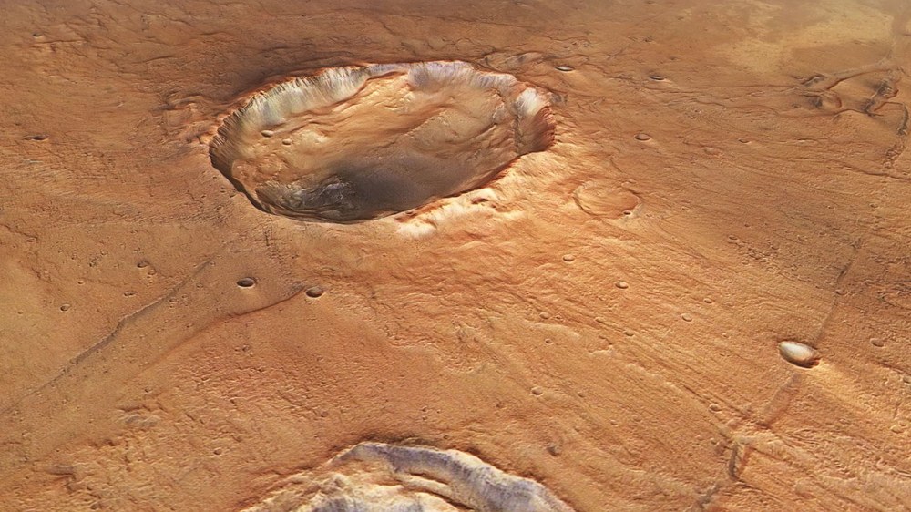 Krater in der Marsregion Idaeus Fossae