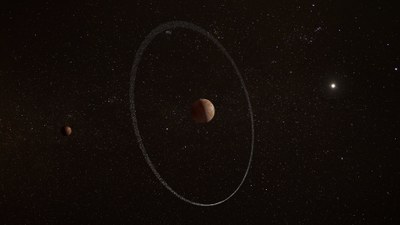 Künstlerische Darstellung des Zwergplaneten Quoaor