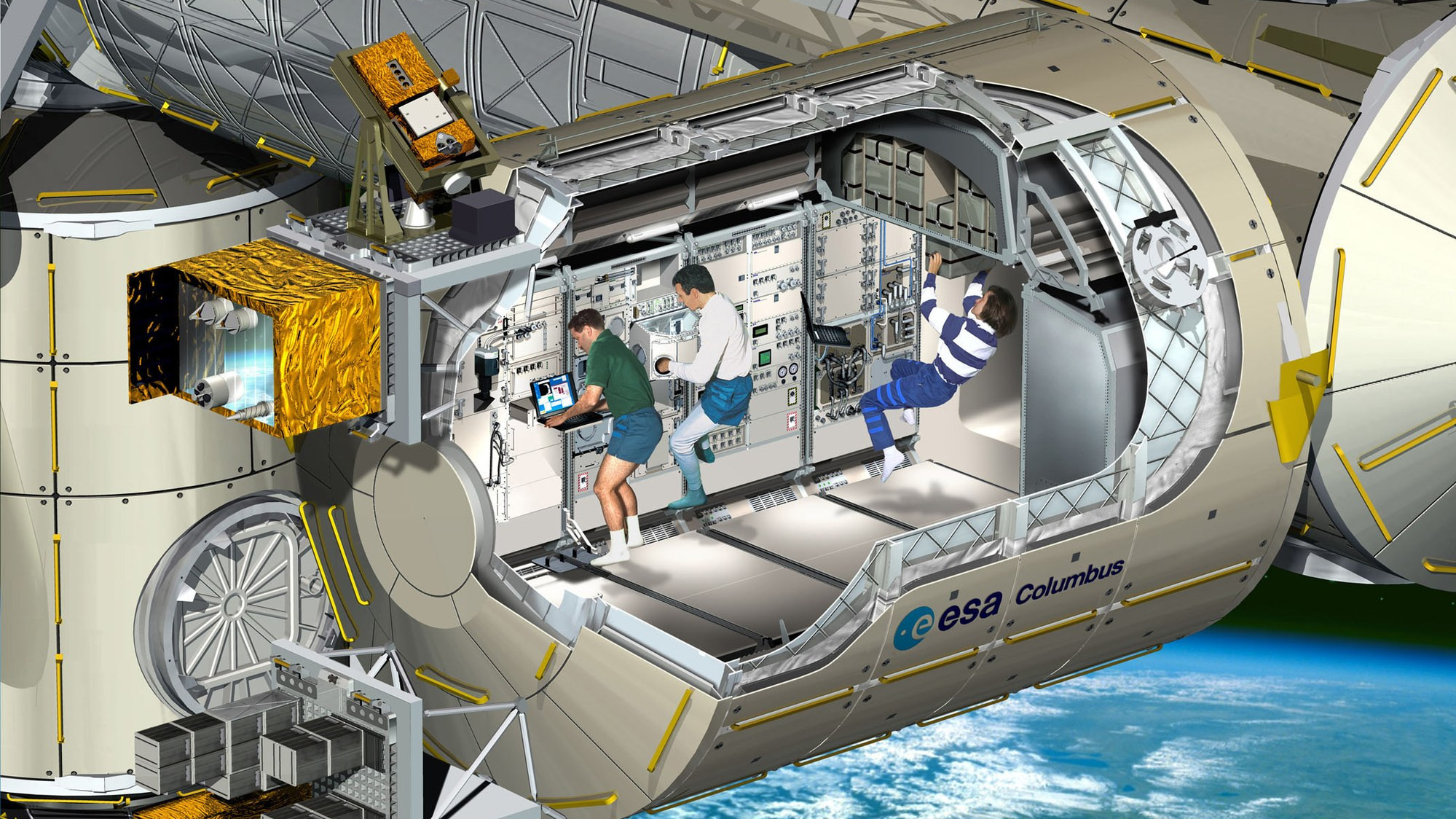 Interior view of the Columbus module