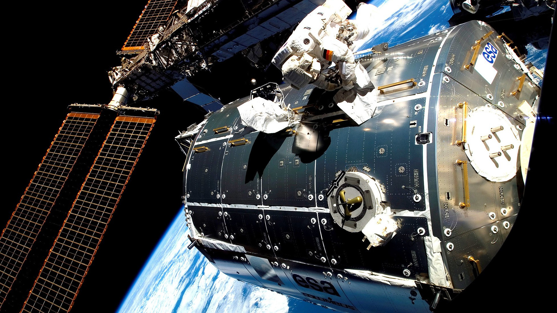 The Columbus module on the ISS