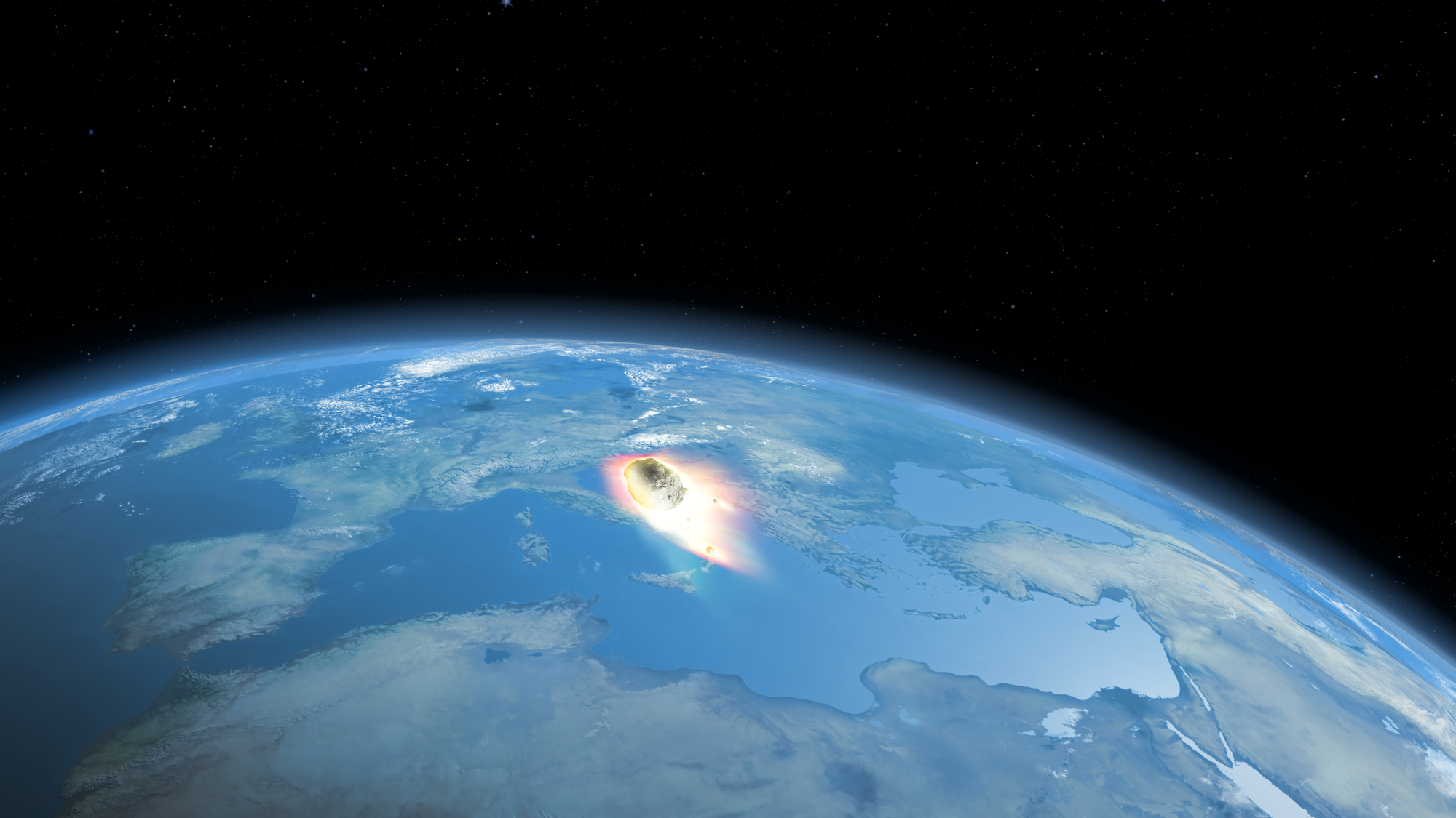 An asteroid enters the Earth's atmosphere