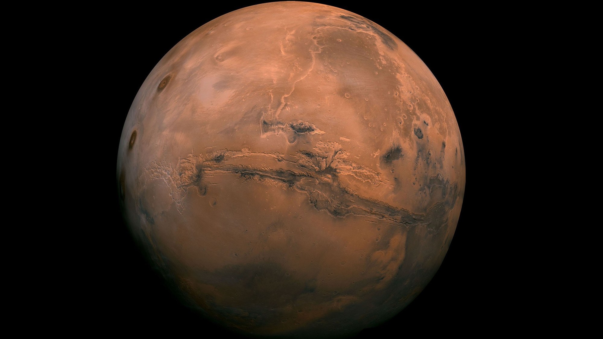 Das Valles Marineris auf dem Mars