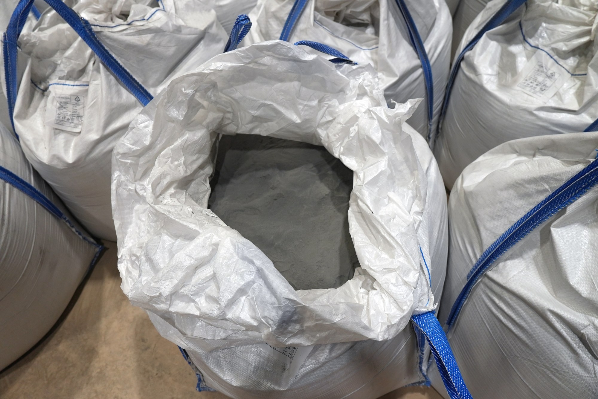 The material in bags is as grey as the real Moon's dust