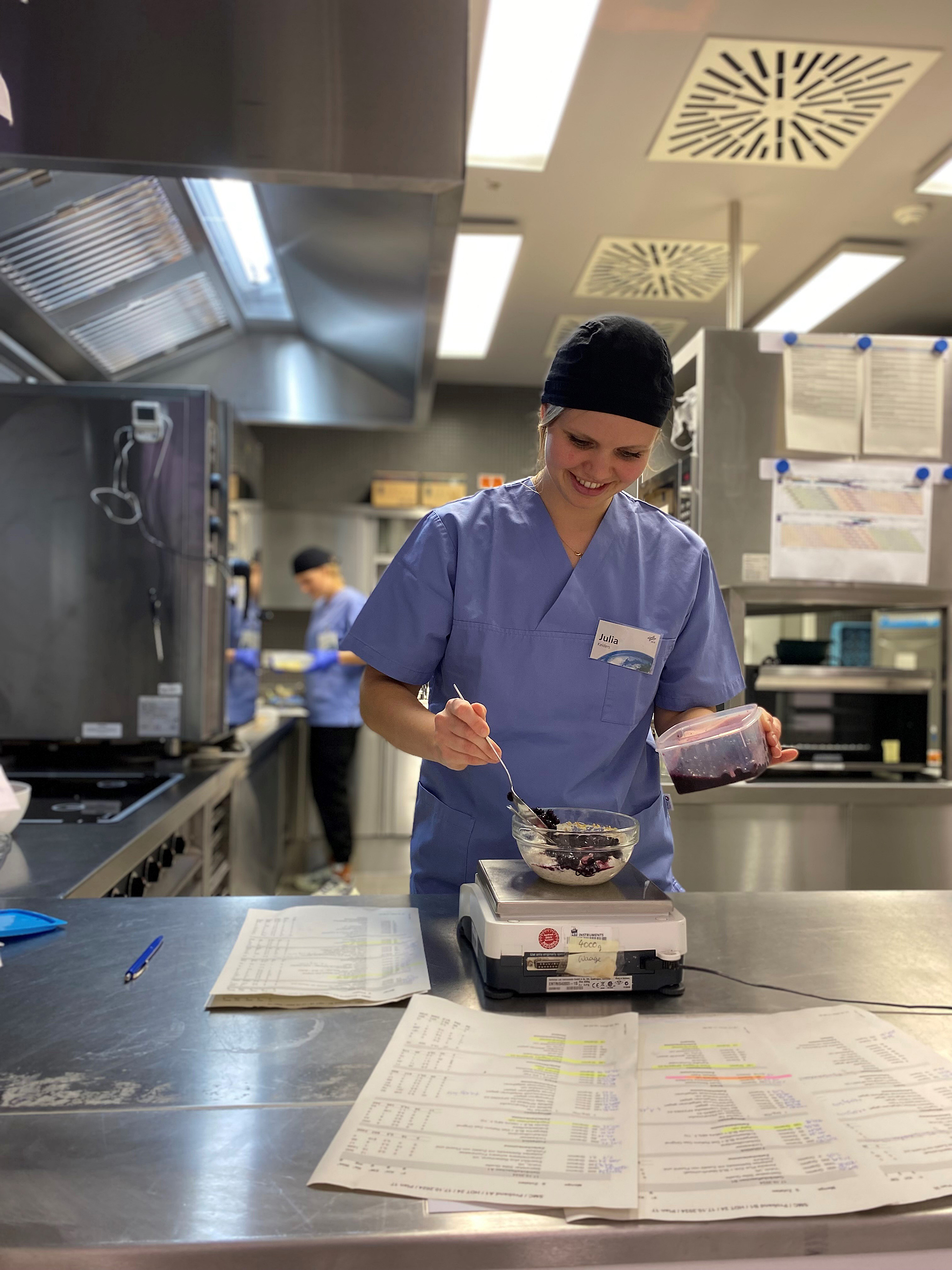 Weighing ingredients