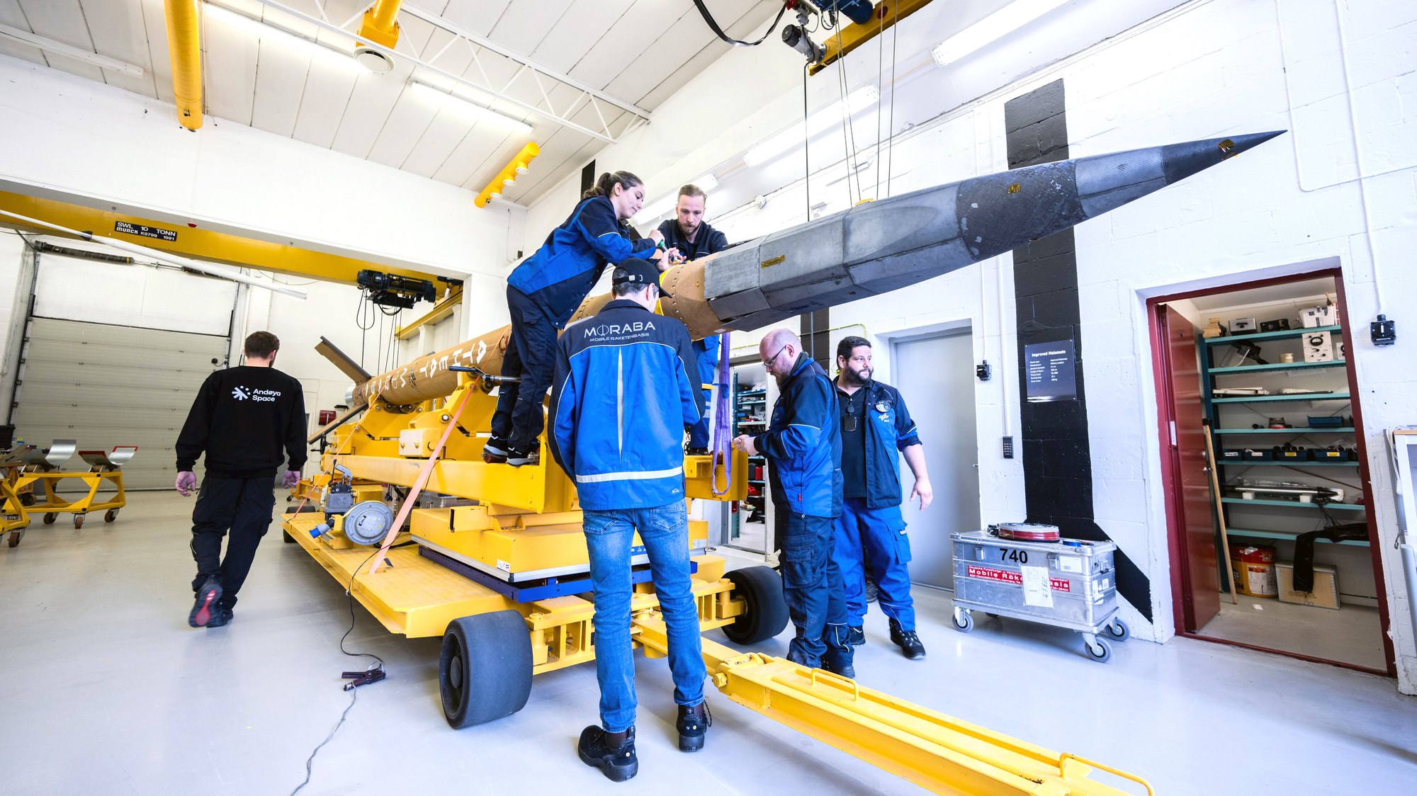 Final assembly of ATHEAt before roll-out to the launch pad