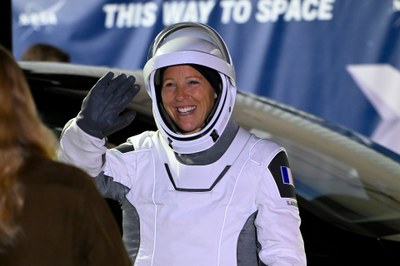 Astronaut Sophie Adenot before launch to the Space Station