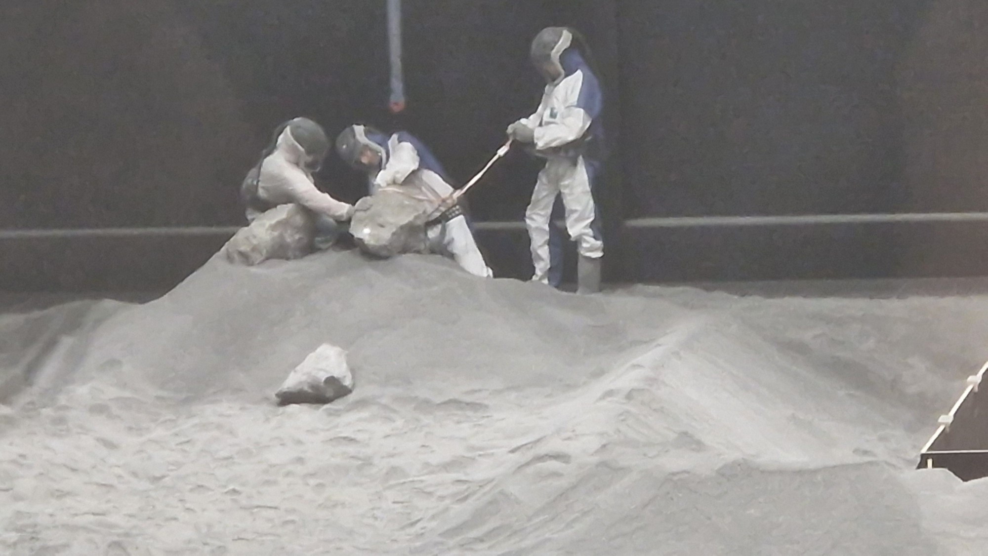 The 'lunar surface' is slowly taking shape