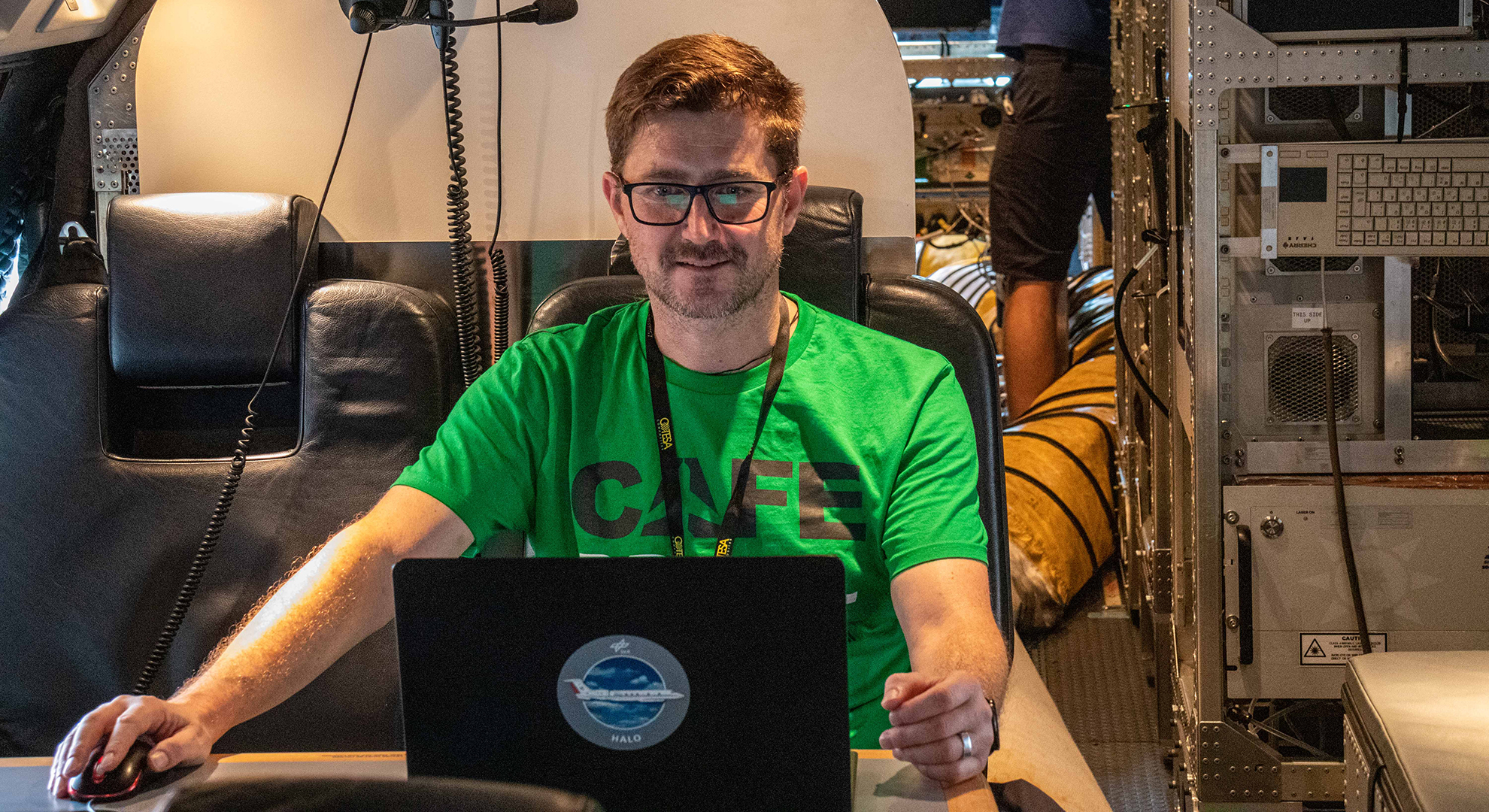 Measuring and evaluating - after each flight, the meteorologist examines the data