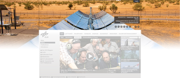 Das Panorama im DLR-Webportal