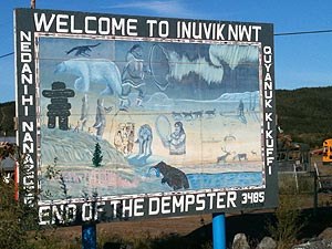 Inuvik - Ortseingangschild