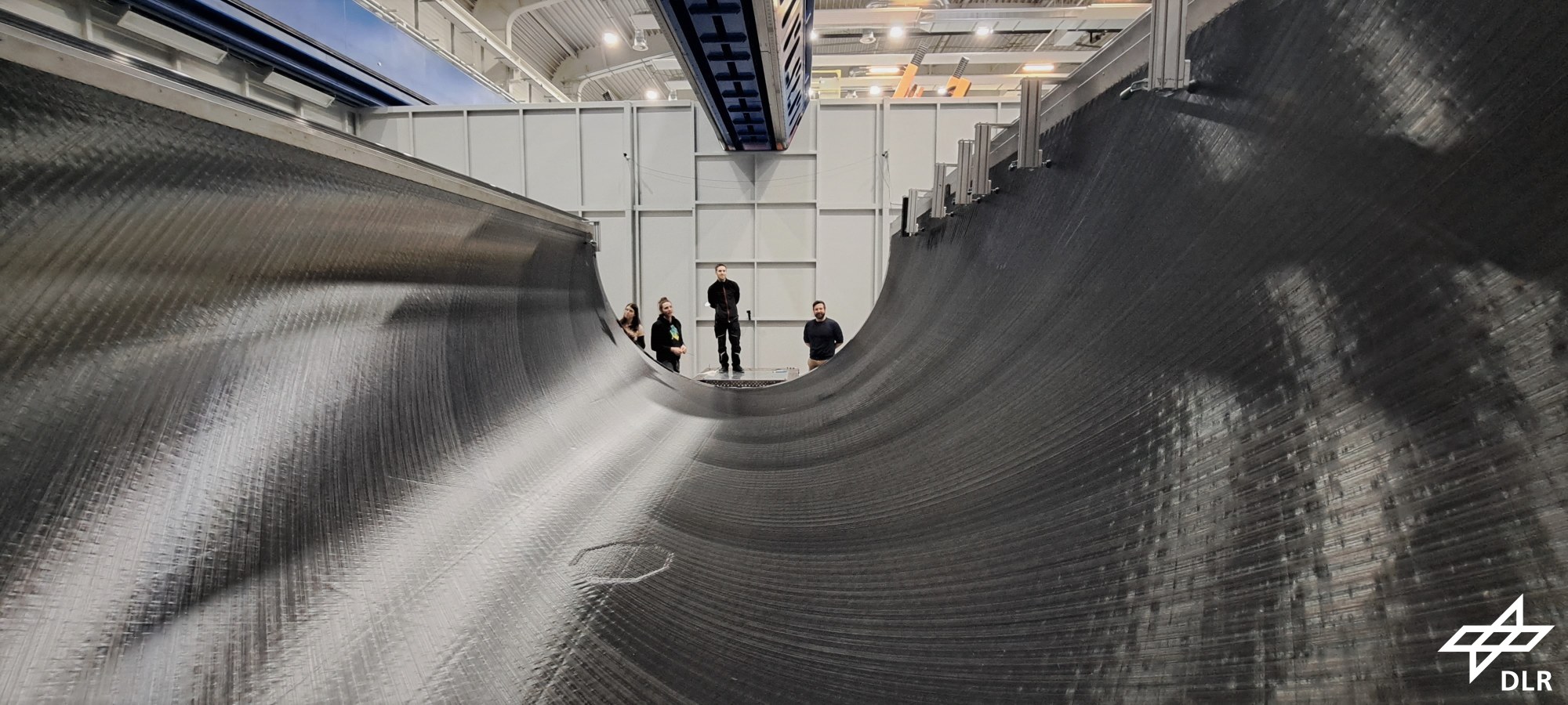 Upper shell skin is placed