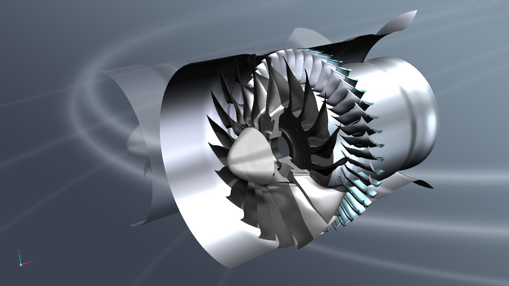 Layout of the highly loaded one-stage low pressure compressor