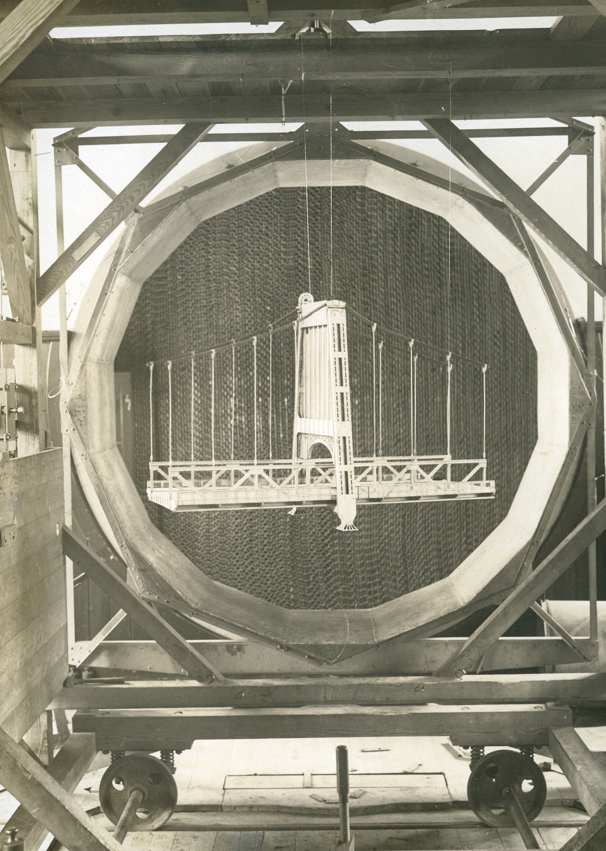 Bridge model in Wind Tunnel I at the AVA in Göttingen