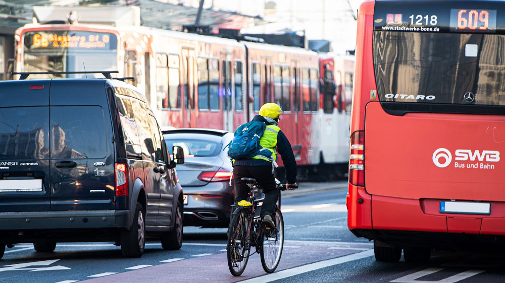 Mixed road traffic (illustrative image)
