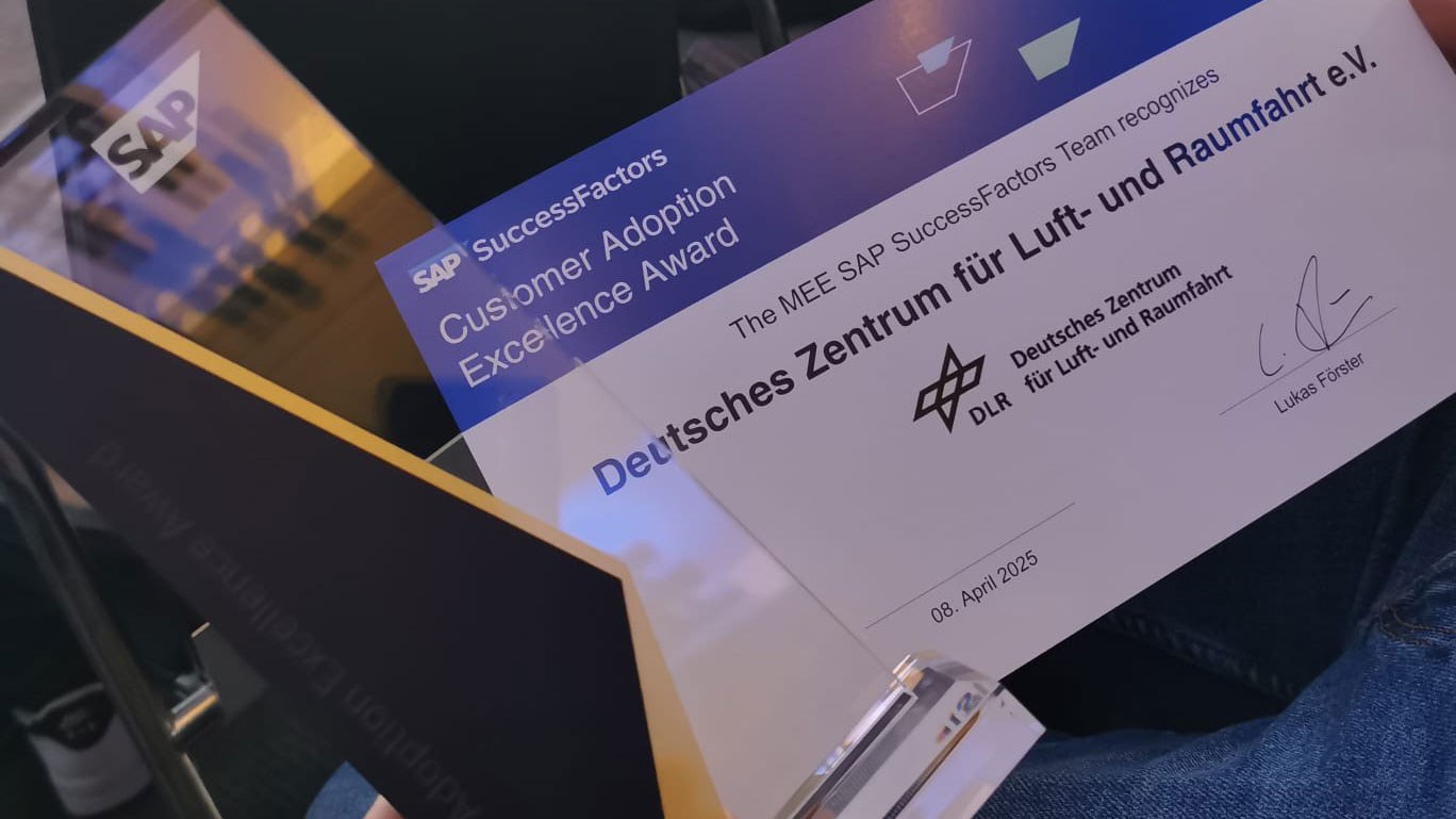 DLR wins the 2025 SAP Customer Adoption Excellence Award