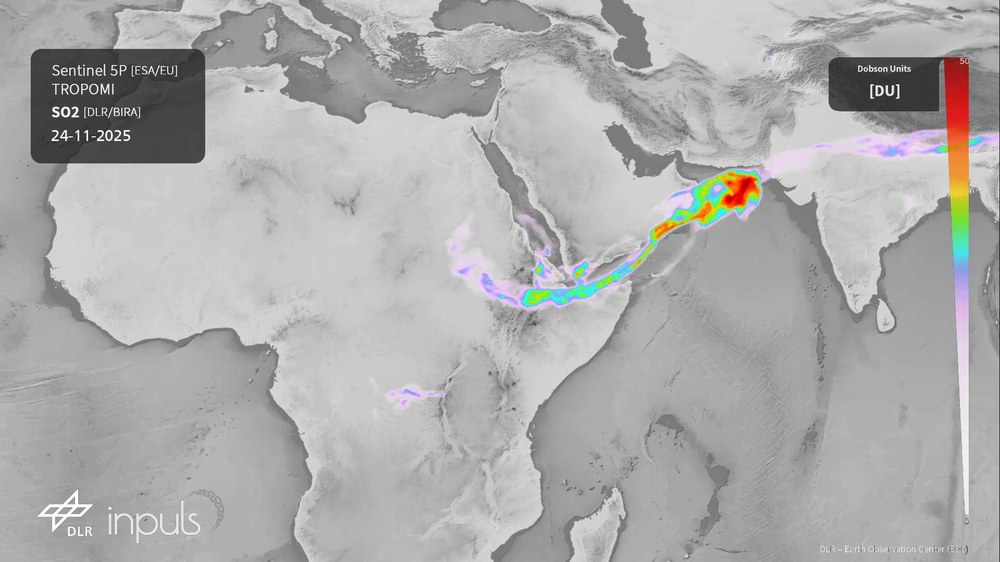 Hayli Gubbi volcanic eruption in Ethiopia