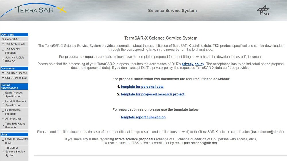 TerraSARX Science Service System