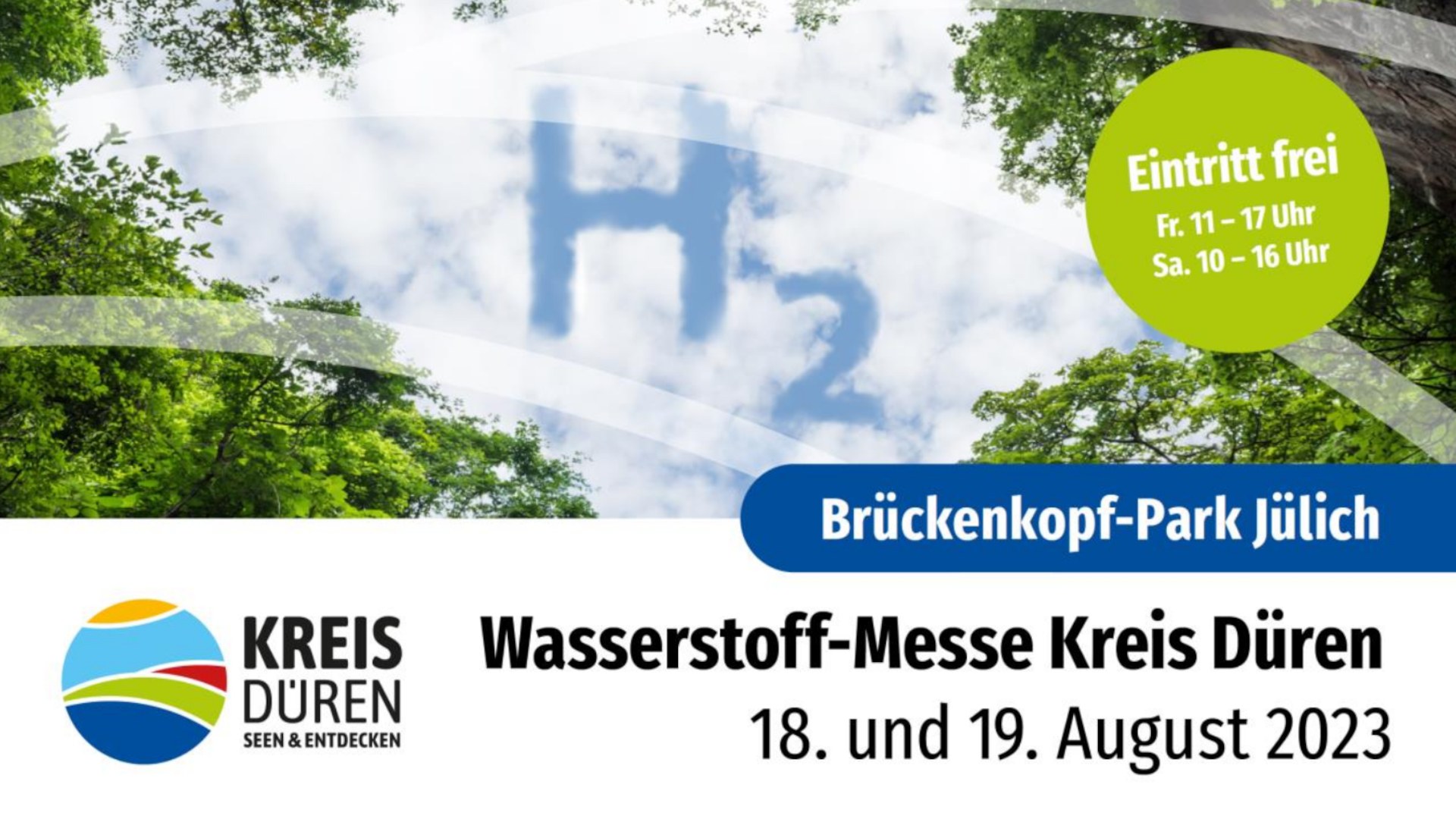 The poster of the hydrogen fair of the district Düren in Jülich