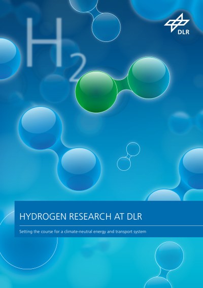 The front cover of the DLR brochure: Hydrogen research at DLR